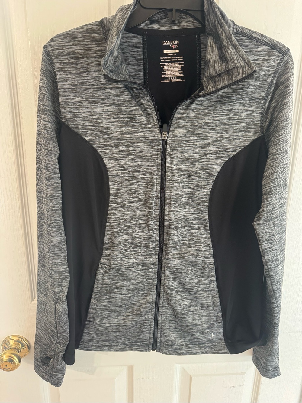 Danskin Gray Heather Full-Zip Athletic Jacket